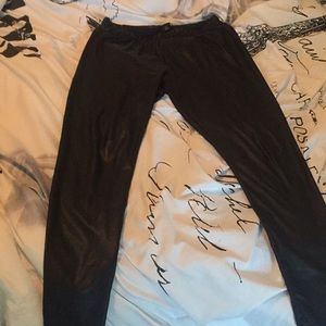 Torrid black faux leather leggings.